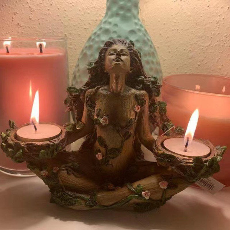# Forest Guardian Art Candlestick Ornament