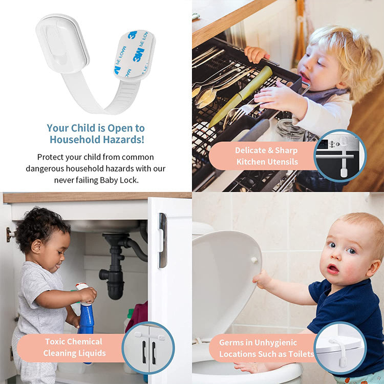 # Child Safety No-Drill Cabinet Locks