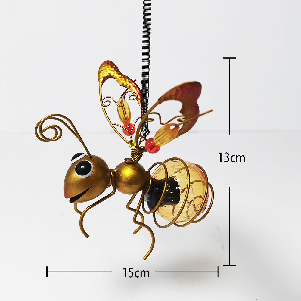 Solar-Powered Simulated Insect Garden Hanging Light