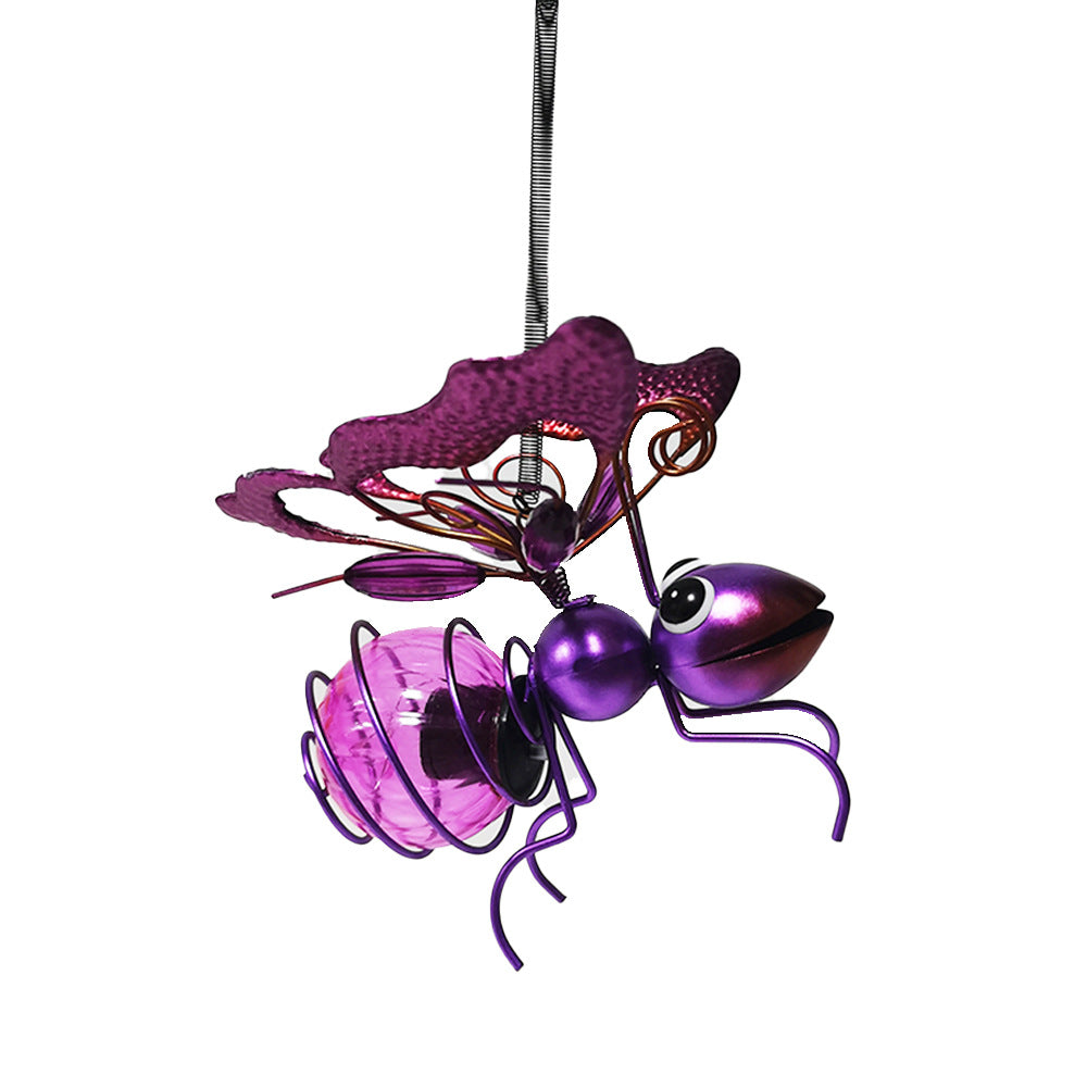 Solar-Powered Simulated Insect Garden Hanging Light
