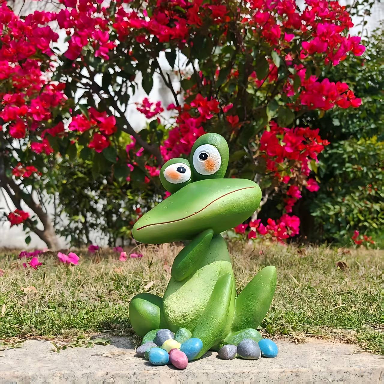 Resin Crooked-Mouth Frog Creative Decorative Ornament