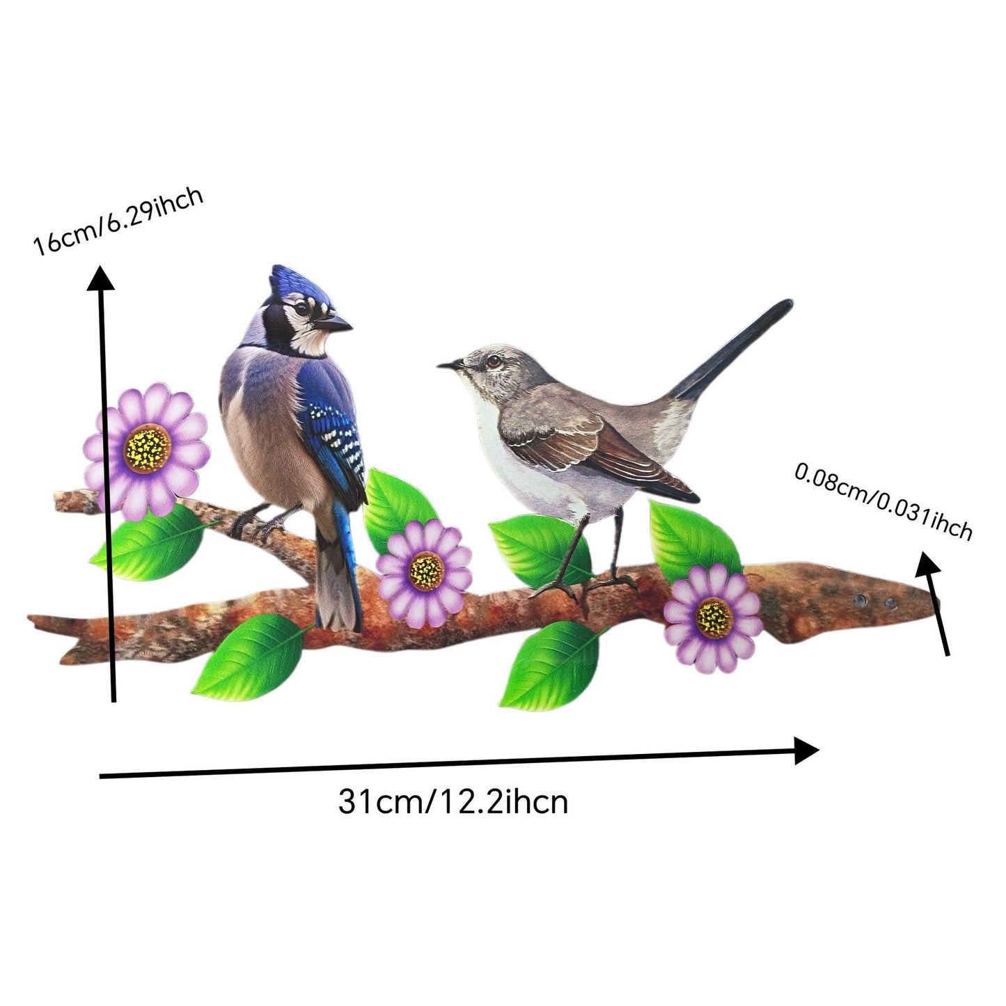Metal Bird Outdoor Wall Decor