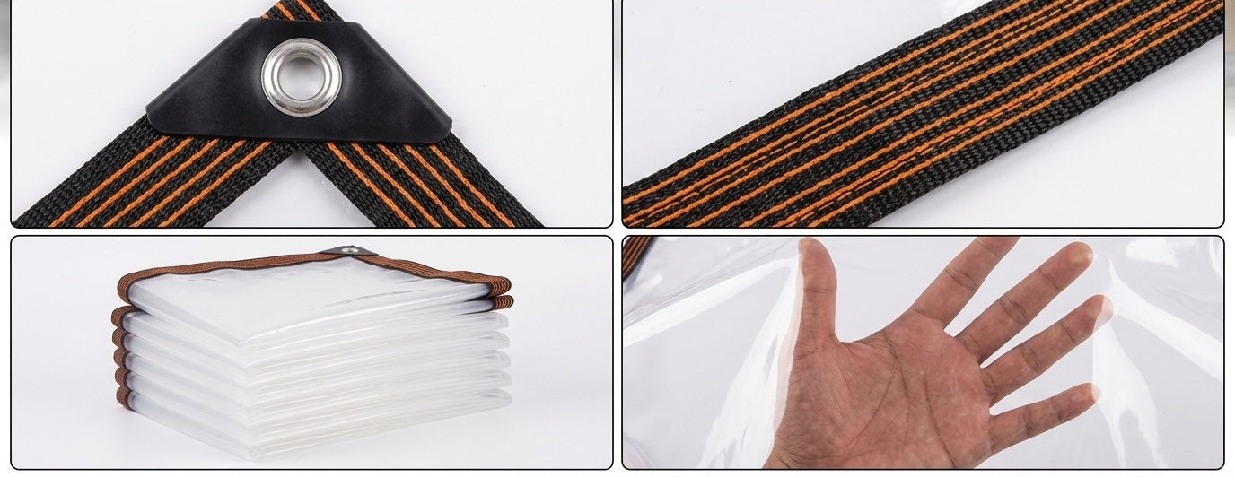 # Thickened Perforated Transparent PE Rainproof Fabric