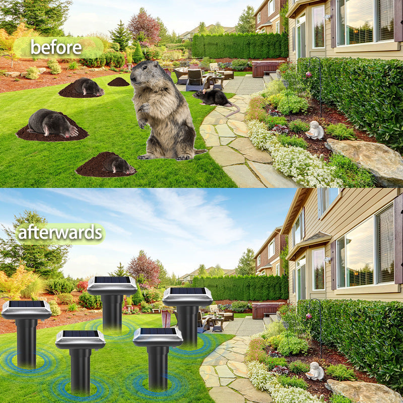Solar-Powered Ultrasonic Rodent and Snake Repellent
