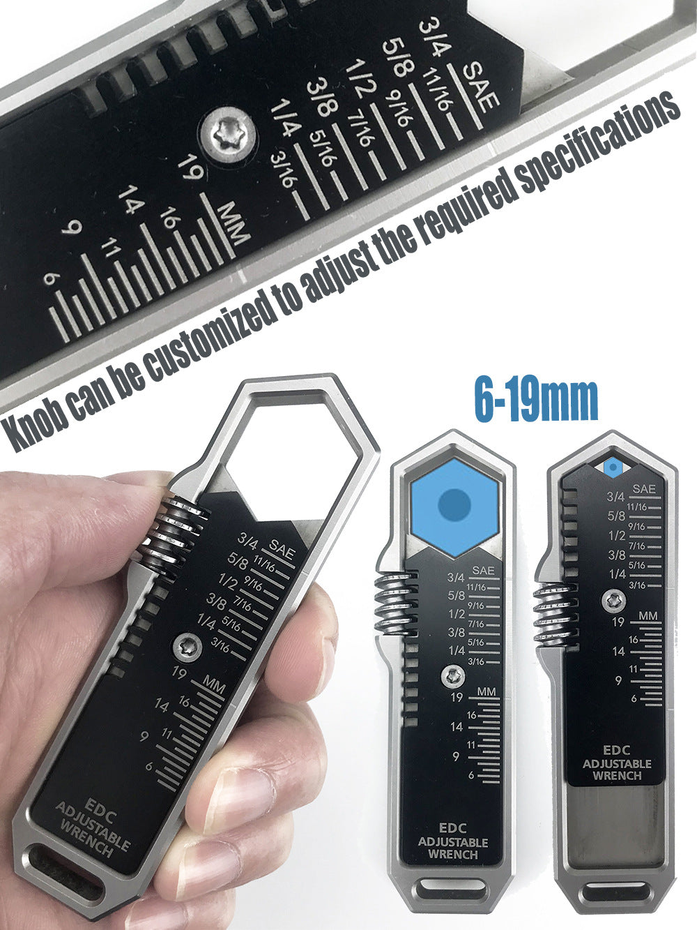 Multi-functional Adjustable Tactical Folding Wrench
