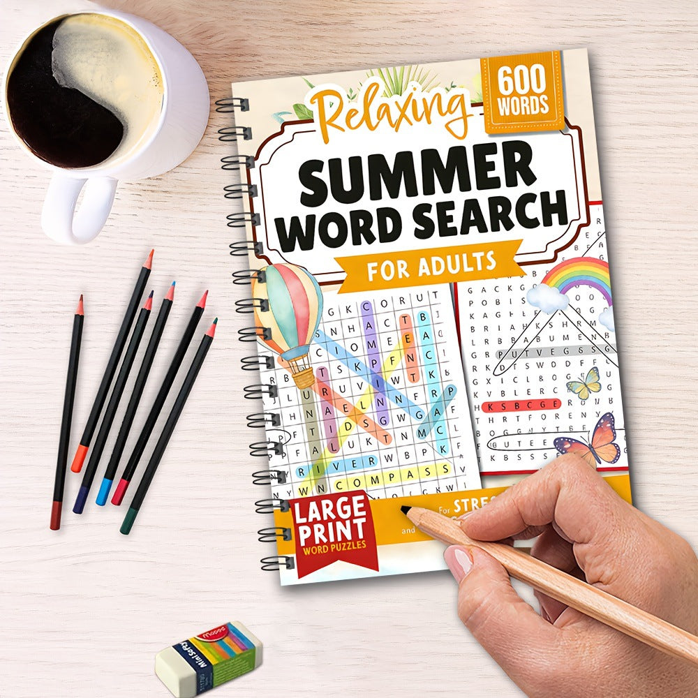 # Summer History-Themed Large-Print Word Puzzle Game Book