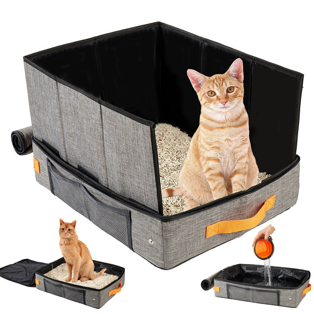 # Portable Foldable Fabric Cat Litter Box