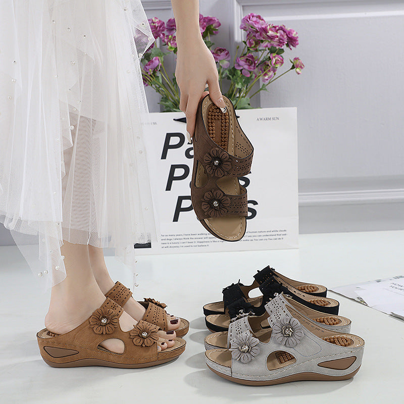# Women's Plus Size Wedge Heel Casual Slippers