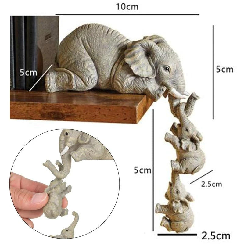 # Mother's Love Elephant Resin Ornament