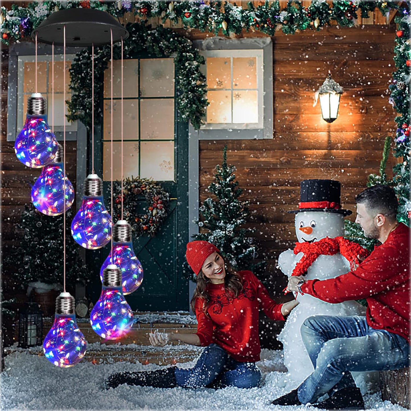 Solar Bulb Wind Chime Garden Light