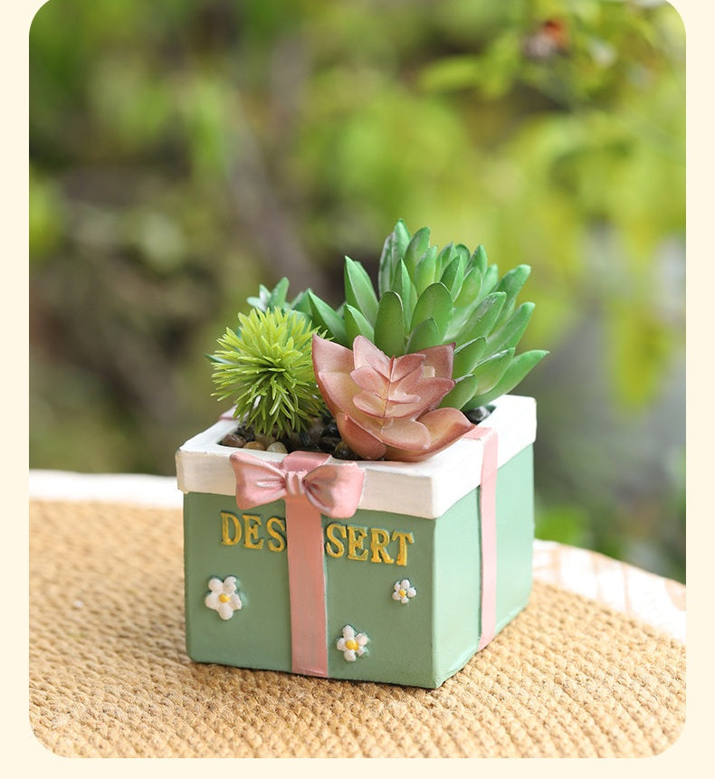 # Retro Country Style Artificial Succulent Bonsai