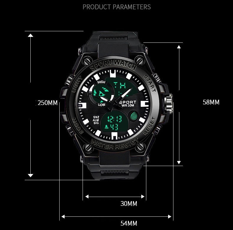 # Stylish Dual-Display Multifunctional Men's Sports Watch