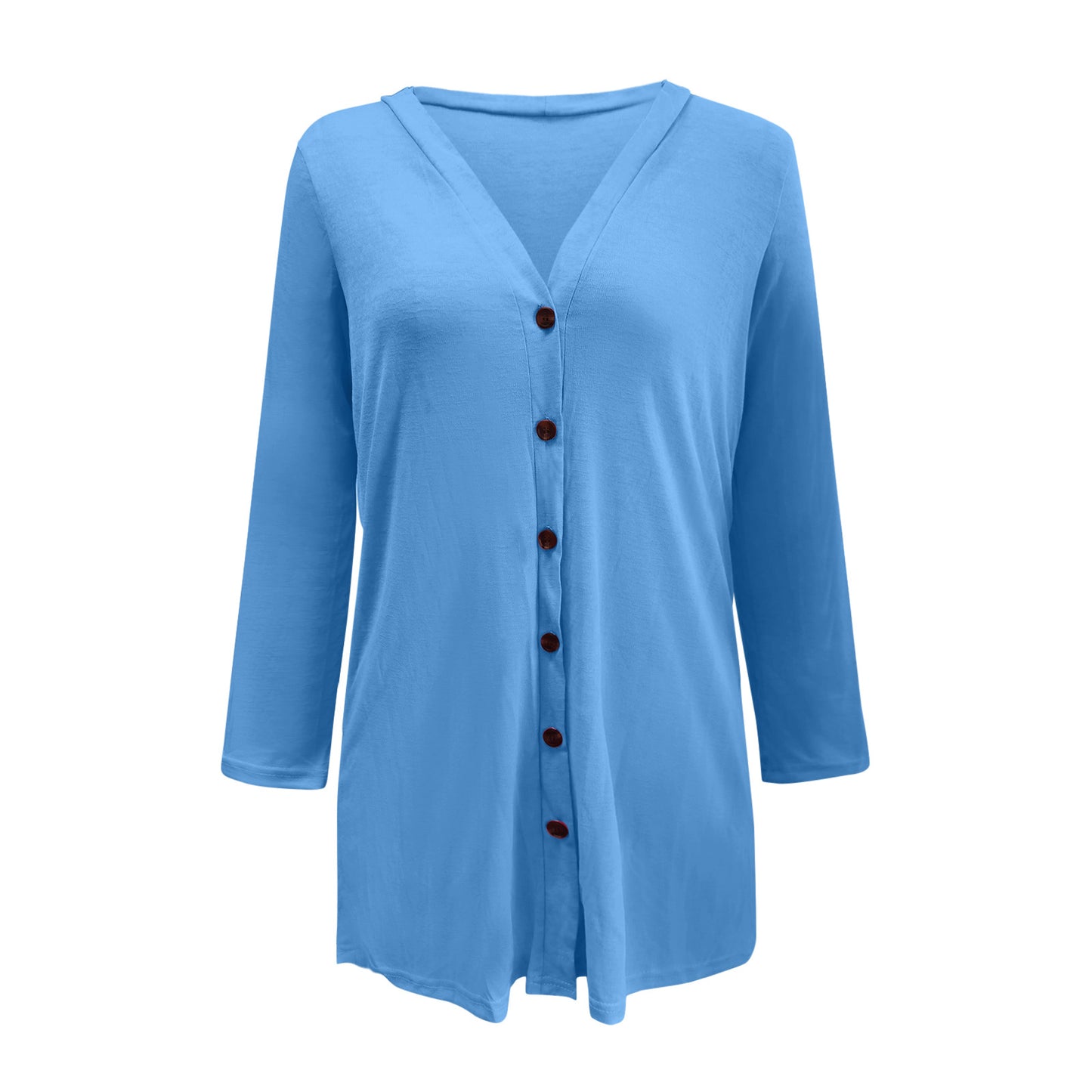 # Women's Solid Color Long-Sleeved Cardigan/Outerwear