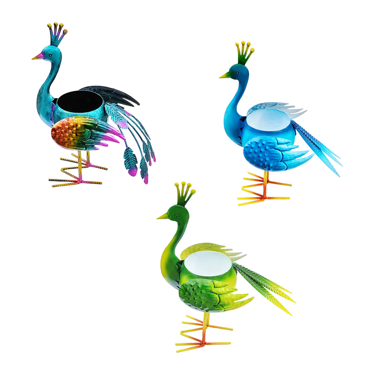 # Wrought Iron Peacock Floor Decoration