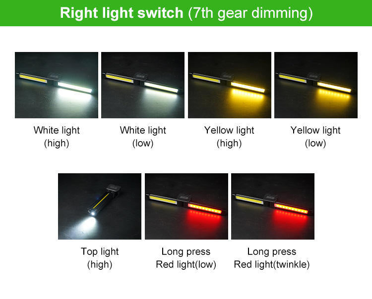 High-Intensity Folding COB Work Light Flashlight