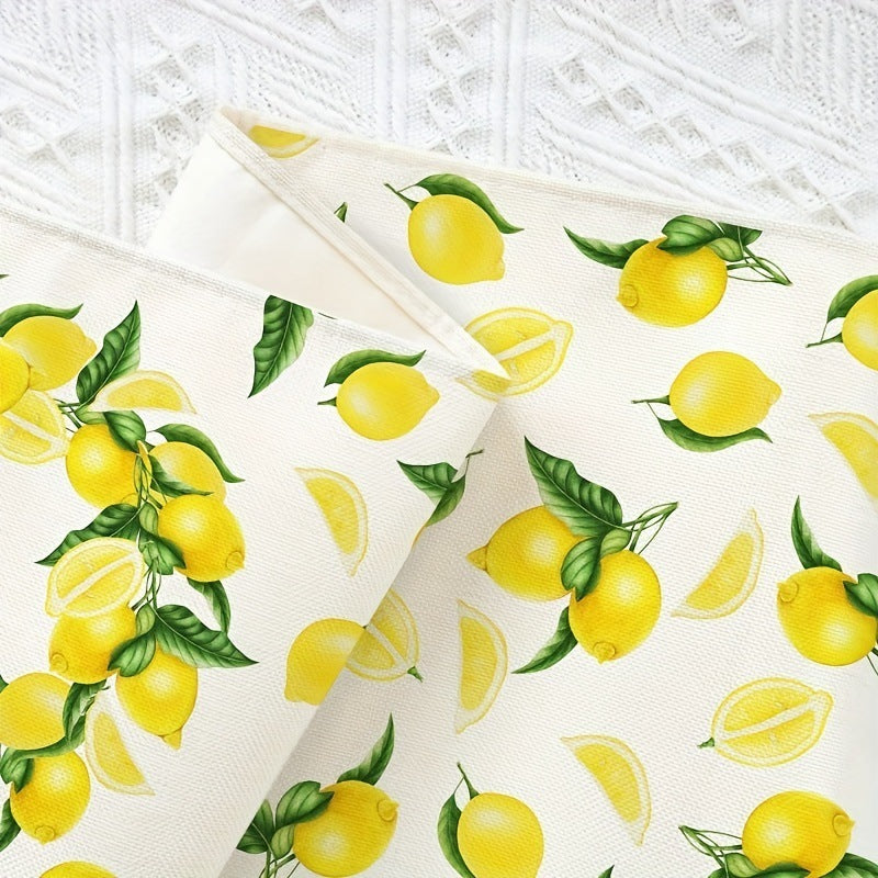 # Lemon Wreath Themed Table Runner
