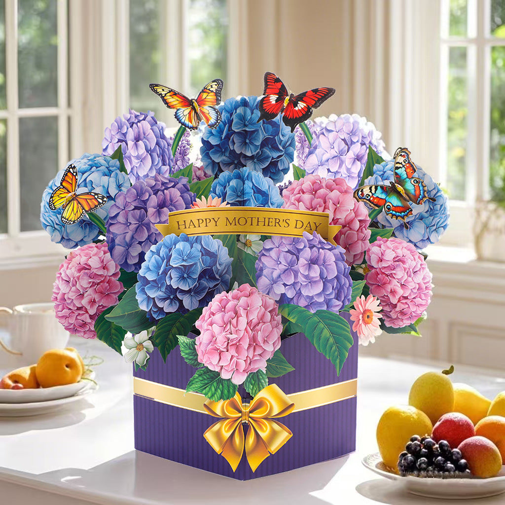 # 3D Pop-Up Flower Bouquet/Creative Greeting Card Ornament