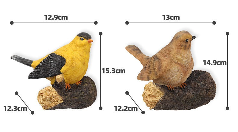 Simulated Bird Resin Garden Ornament