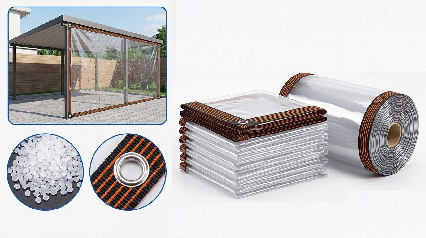 # Thickened Perforated Transparent PE Rainproof Fabric