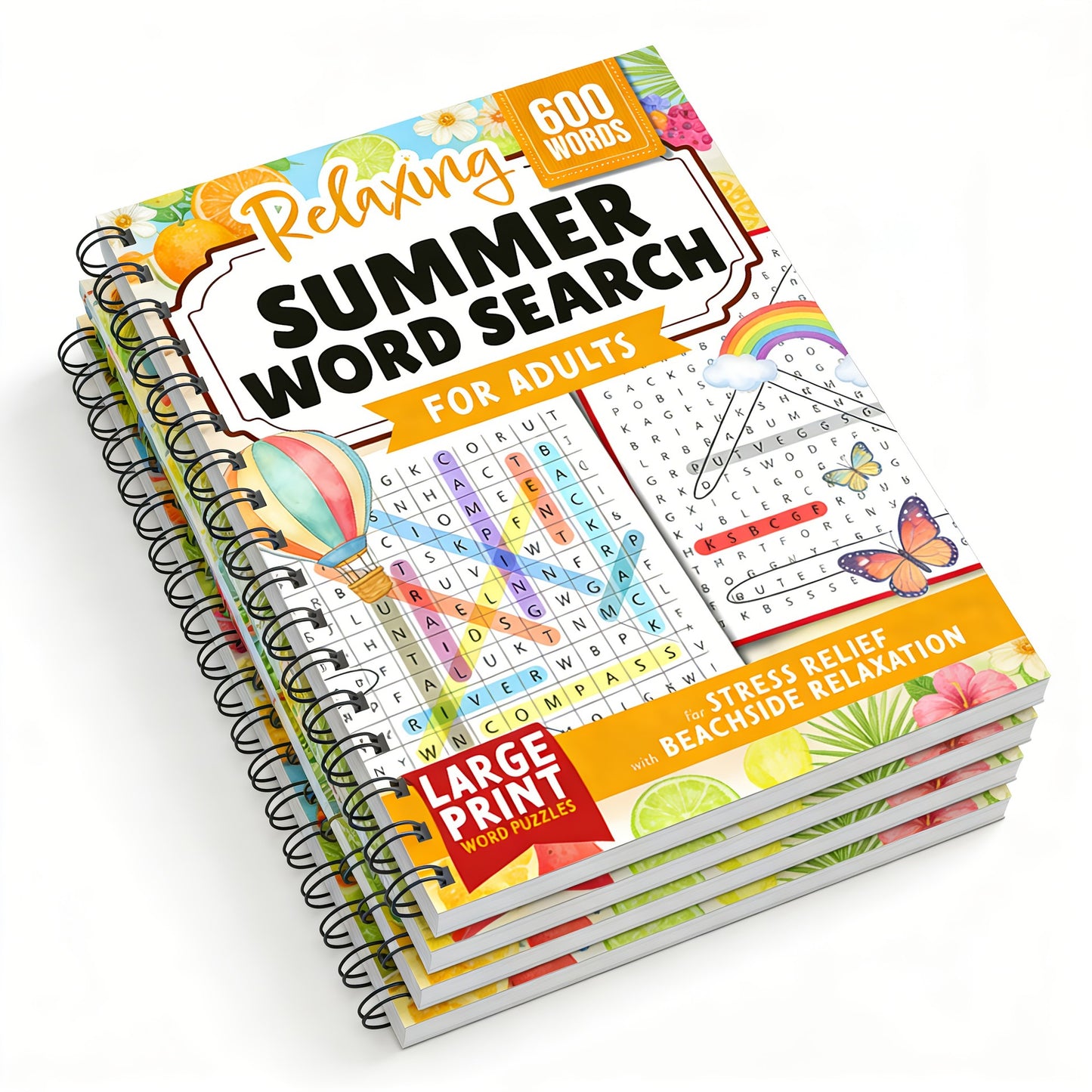 # Summer History-Themed Large-Print Word Puzzle Game Book