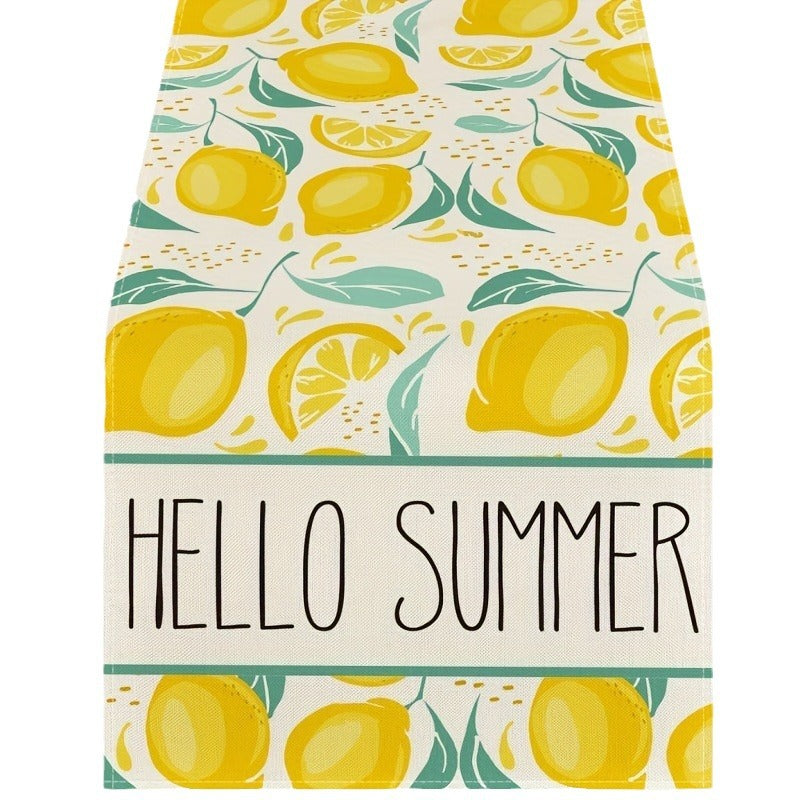 # Lemon-Themed Table Runner