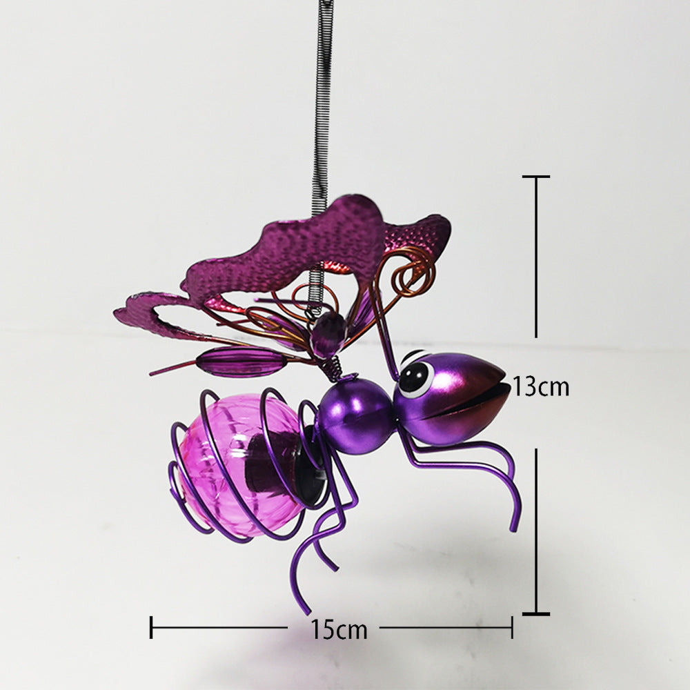 Solar-Powered Simulated Insect Garden Hanging Light