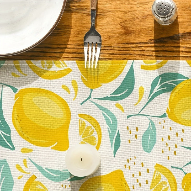 # Lemon-Themed Table Runner
