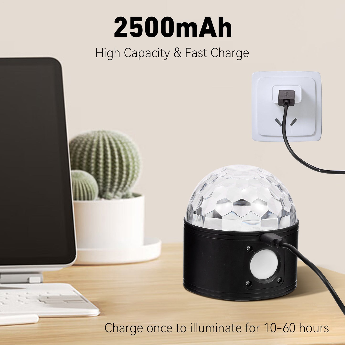 # LED Dual-Head Rechargeable Wall Lamp