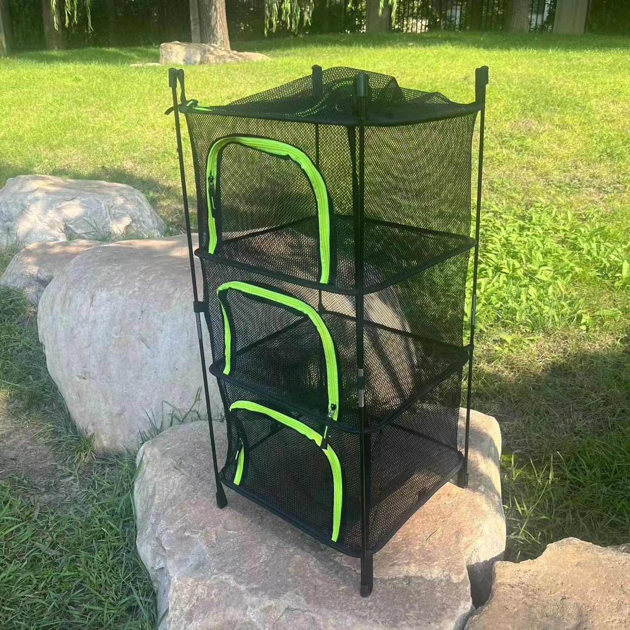 # Outdoor Four-Layer Folding Drying and Storage Basket