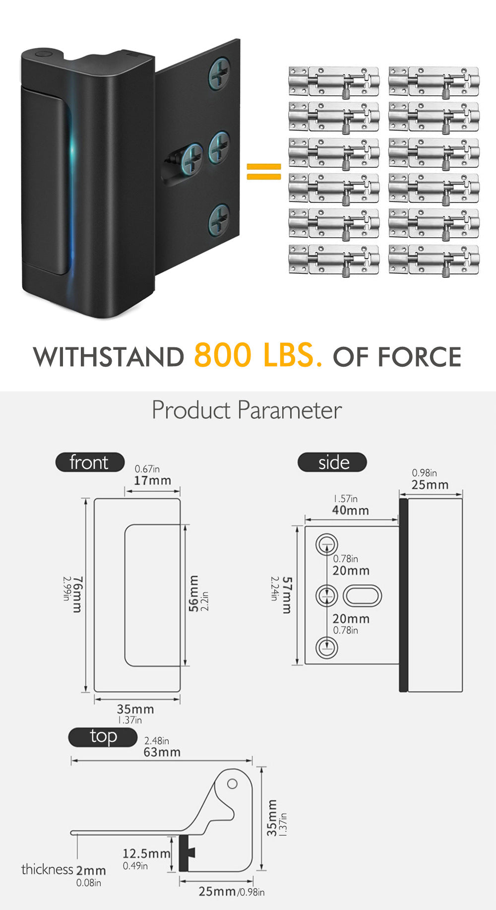 Home Safety Door Lock Hinge