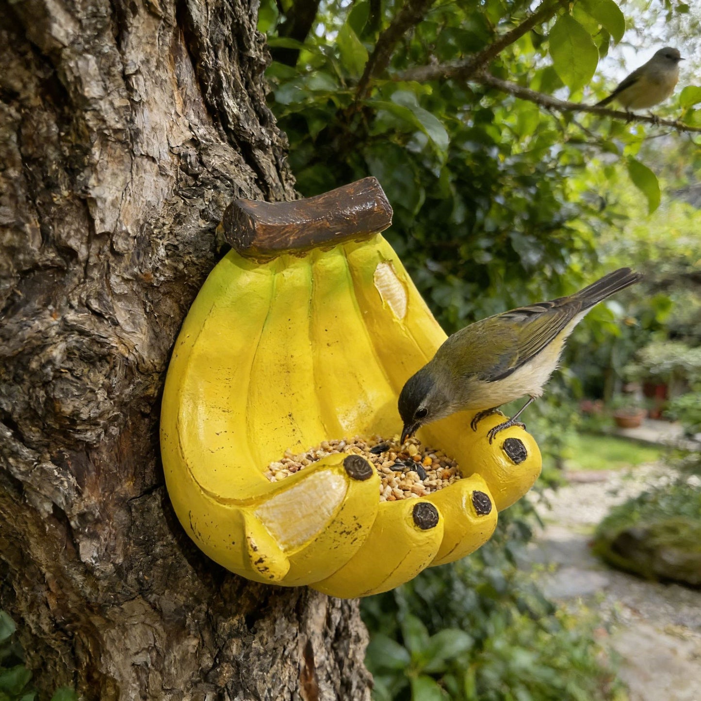 # Banana-Shaped Resin Bird Feeder Ornament