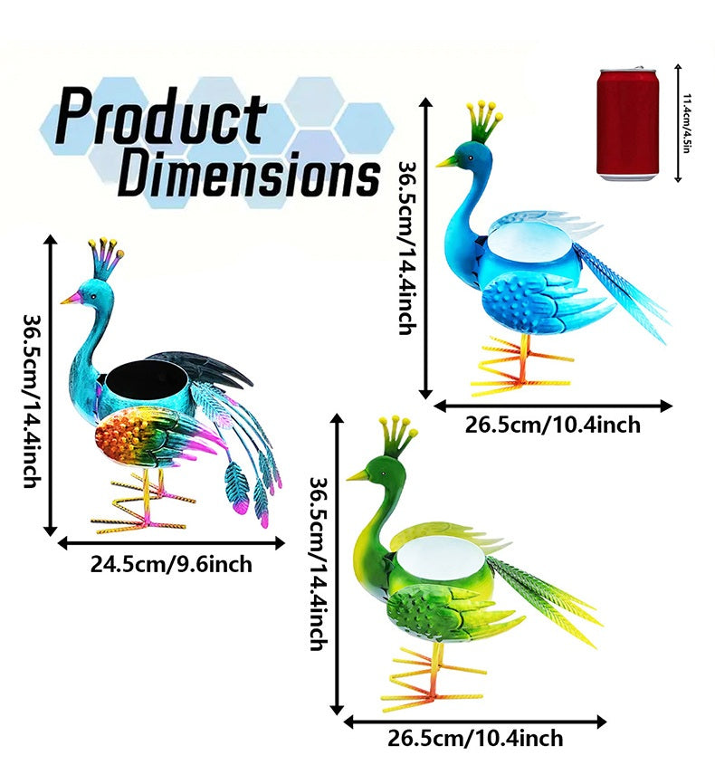 # Wrought Iron Peacock Floor Decoration