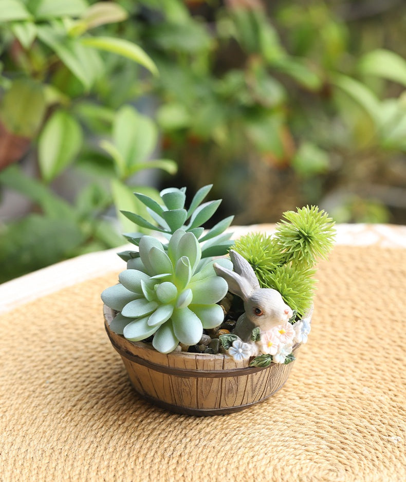 # Retro Country Style Artificial Succulent Bonsai
