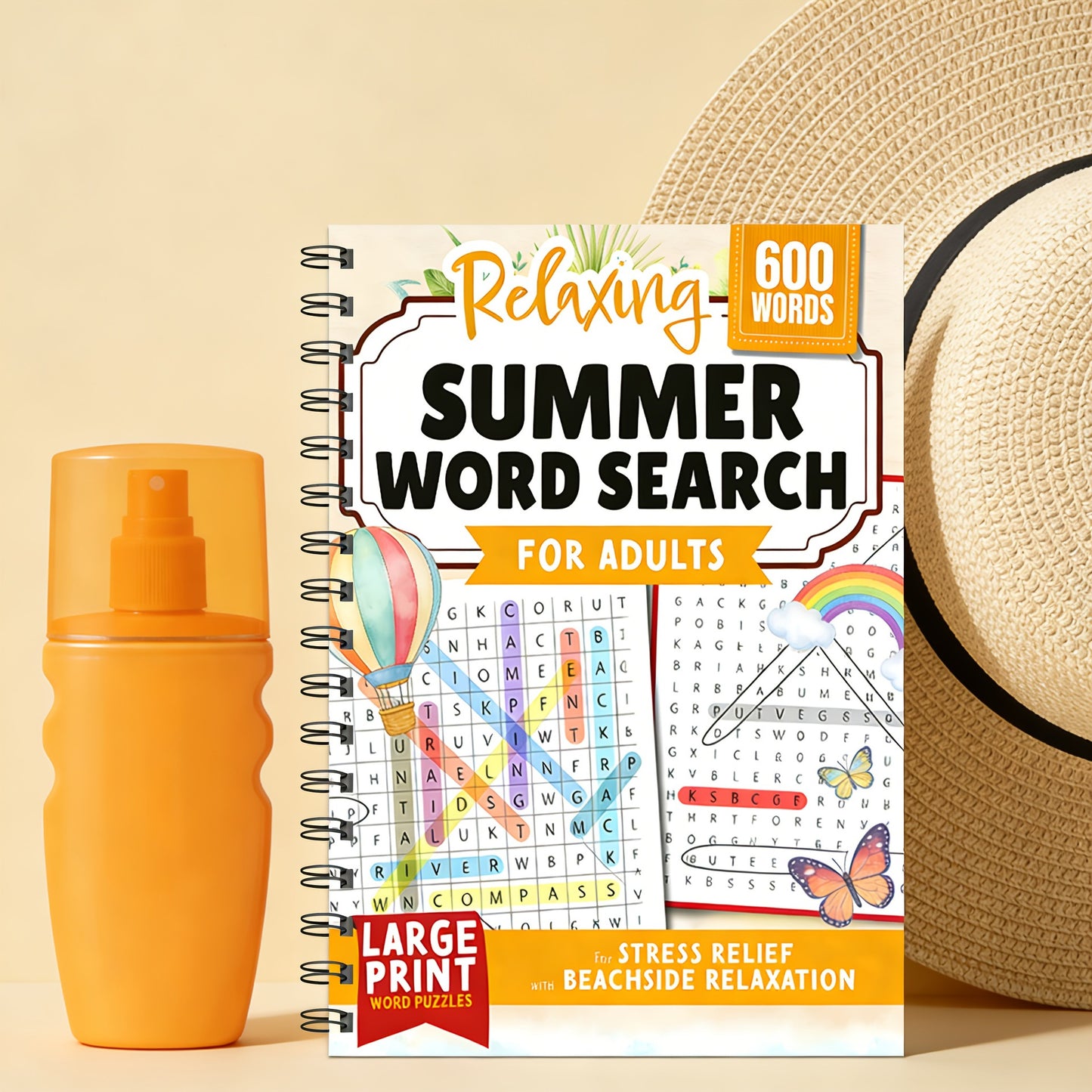 # Summer History-Themed Large-Print Word Puzzle Game Book