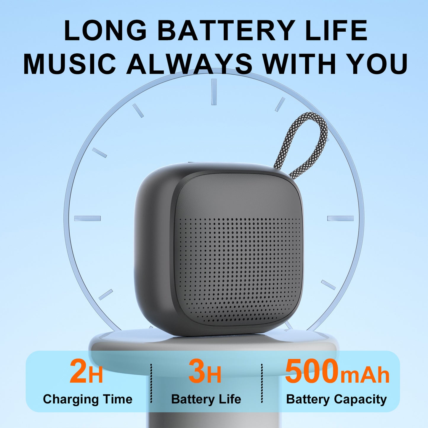 Portable Bluetooth Speaker with High-Fidelity Bass and Lyrics Display