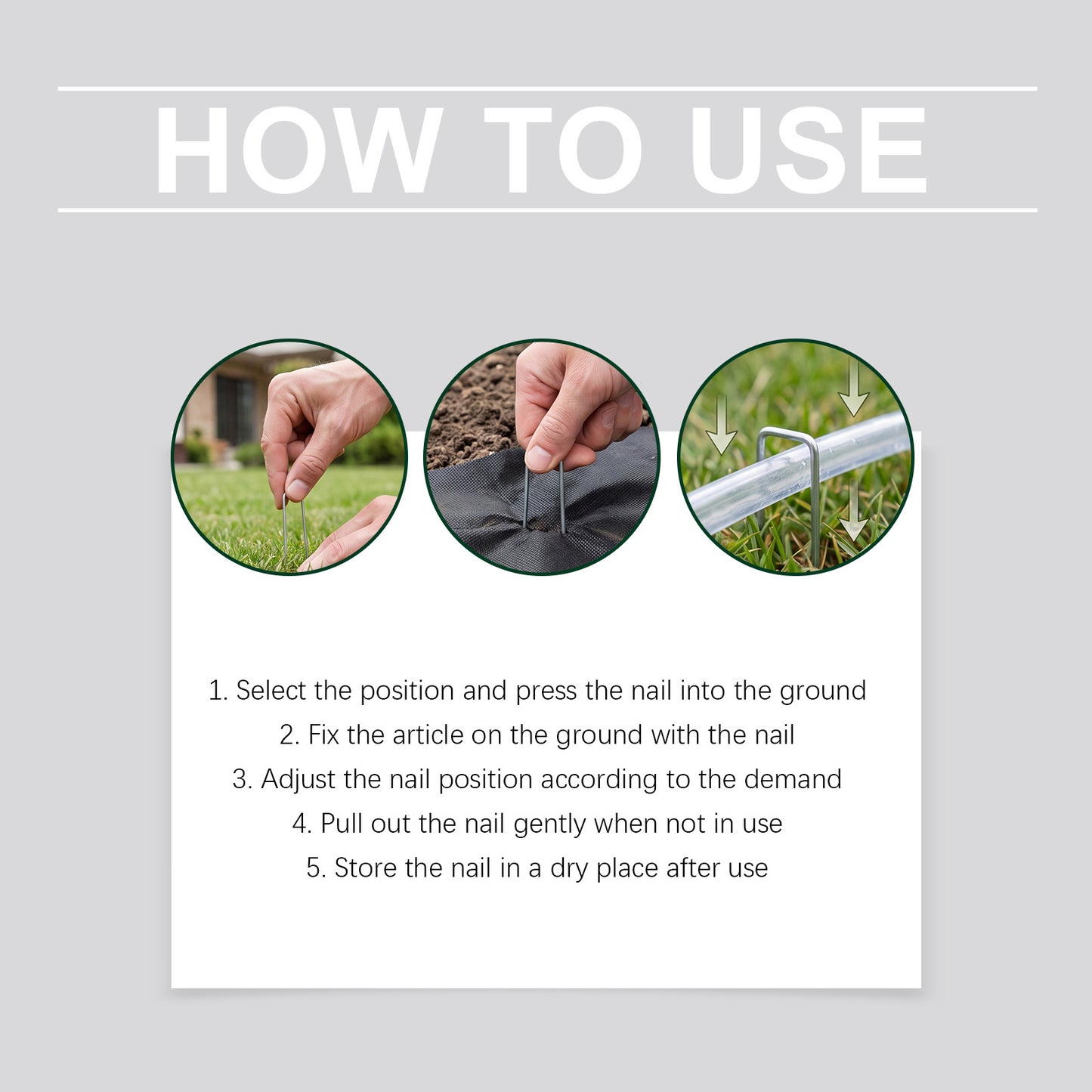 # Outdoor Multi-Purpose Galvanized Steel Landscape Pegs