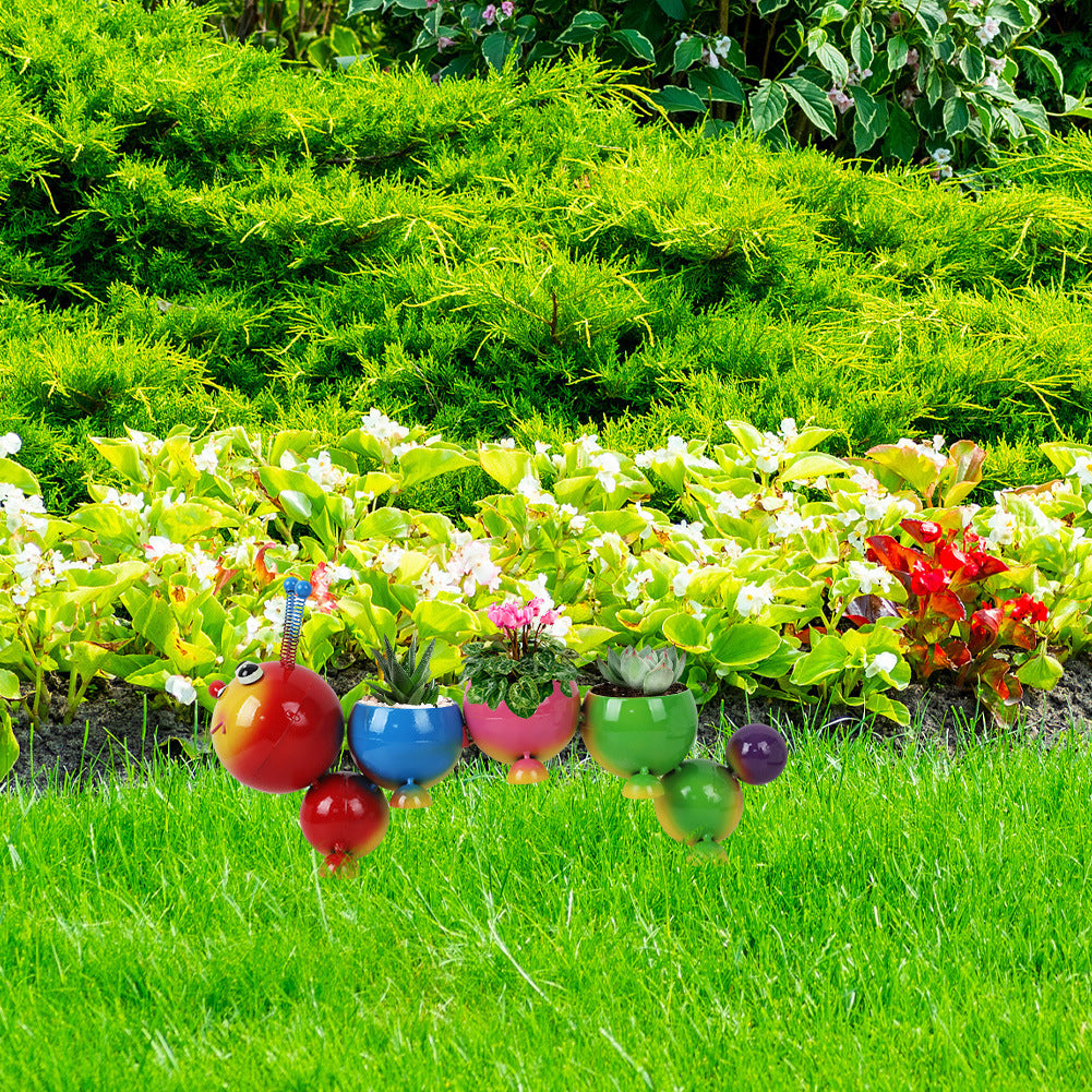 Caterpillar Metal Flower Pot