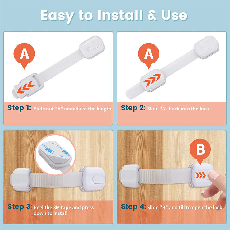 # Child Safety No-Drill Cabinet Locks