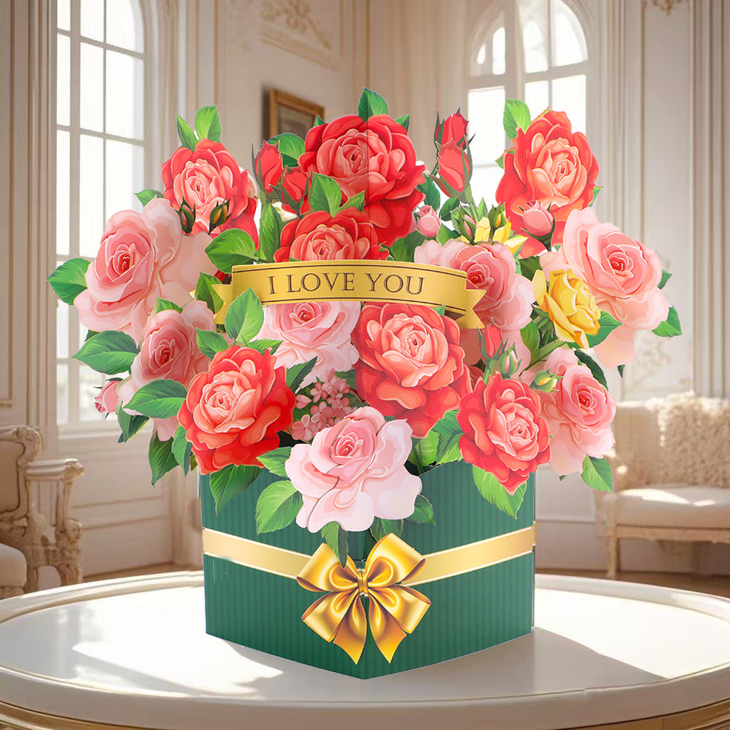 # 3D Pop-Up Flower Bouquet/Creative Greeting Card Ornament