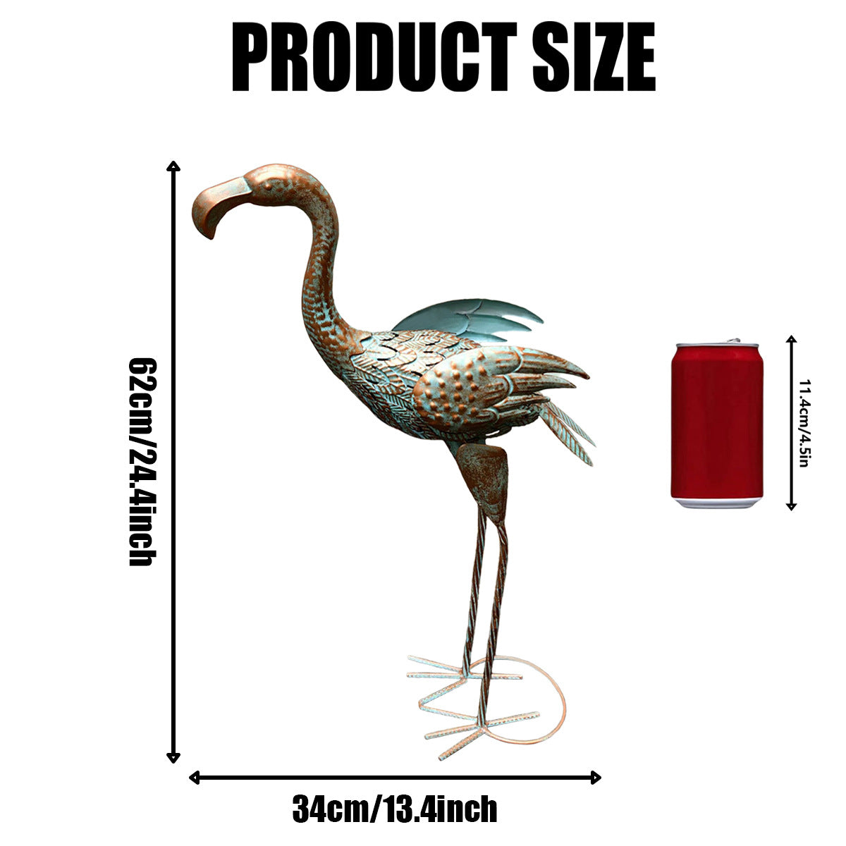 # Retro Iron Flamingo Sculpture Ornament