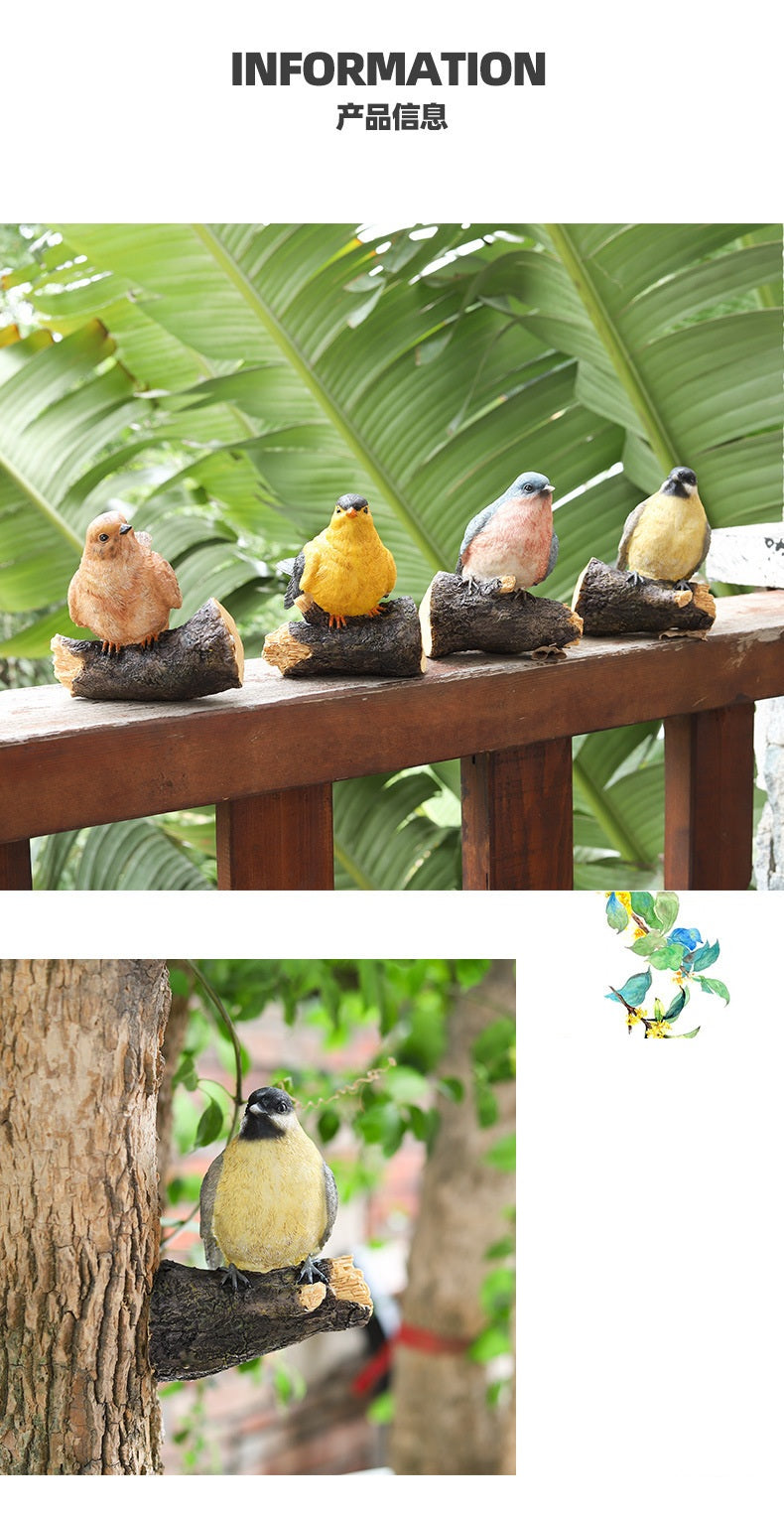 Simulated Bird Resin Garden Ornament