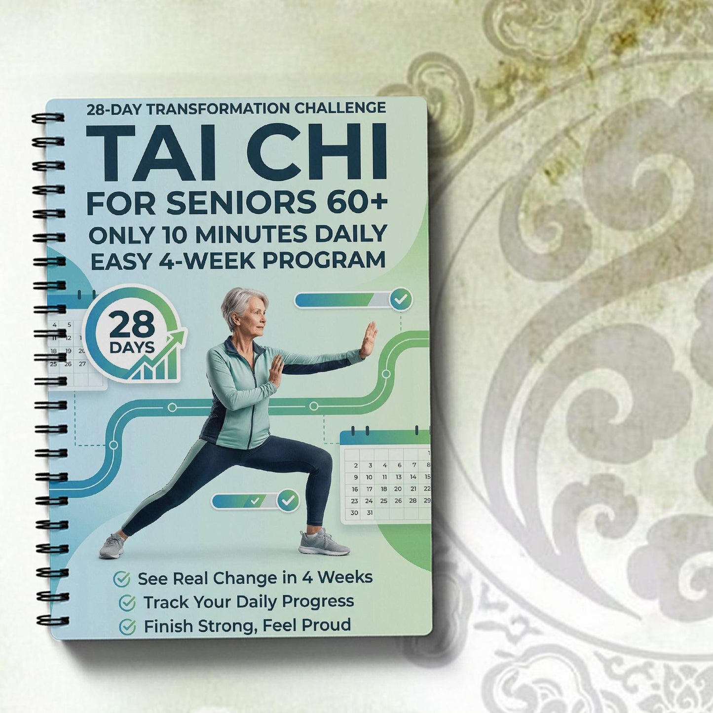 # 28-Day Tai Chi Practice Log for Seniors