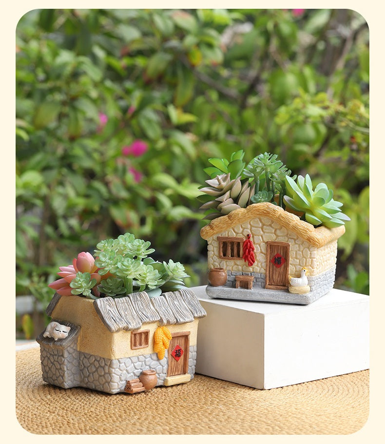 # Retro Country Style Artificial Succulent Bonsai
