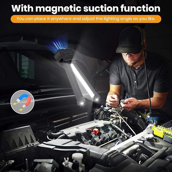 High-Intensity Folding COB Work Light Flashlight