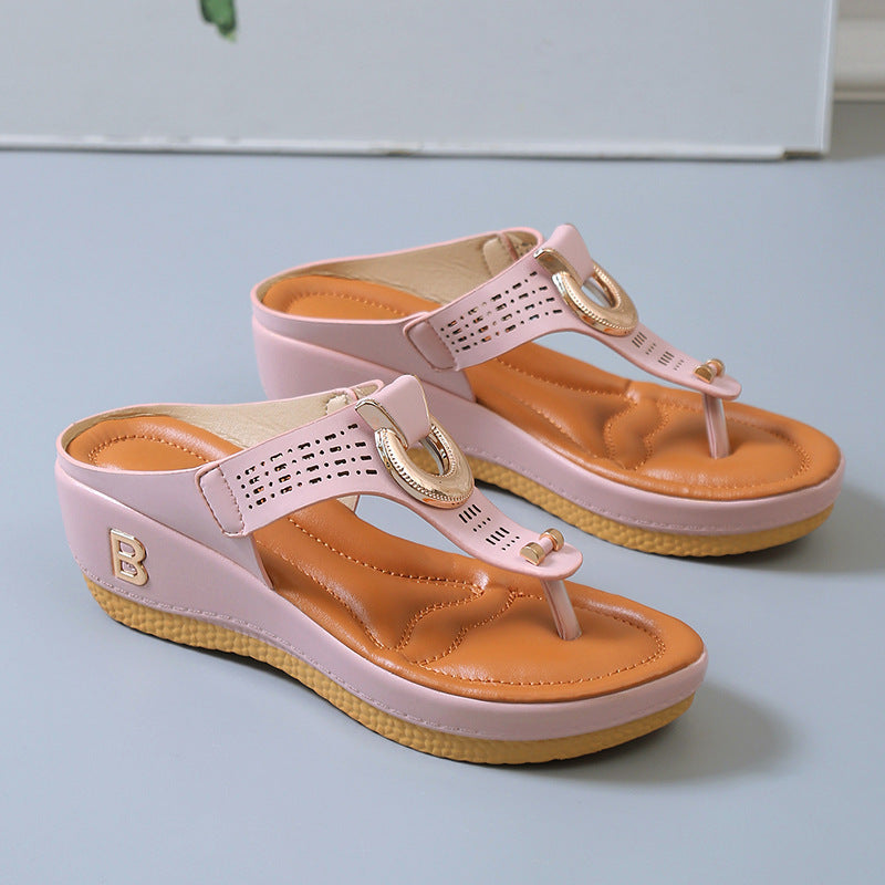 # Summer Women's Flip-Flop Wedge Sandals