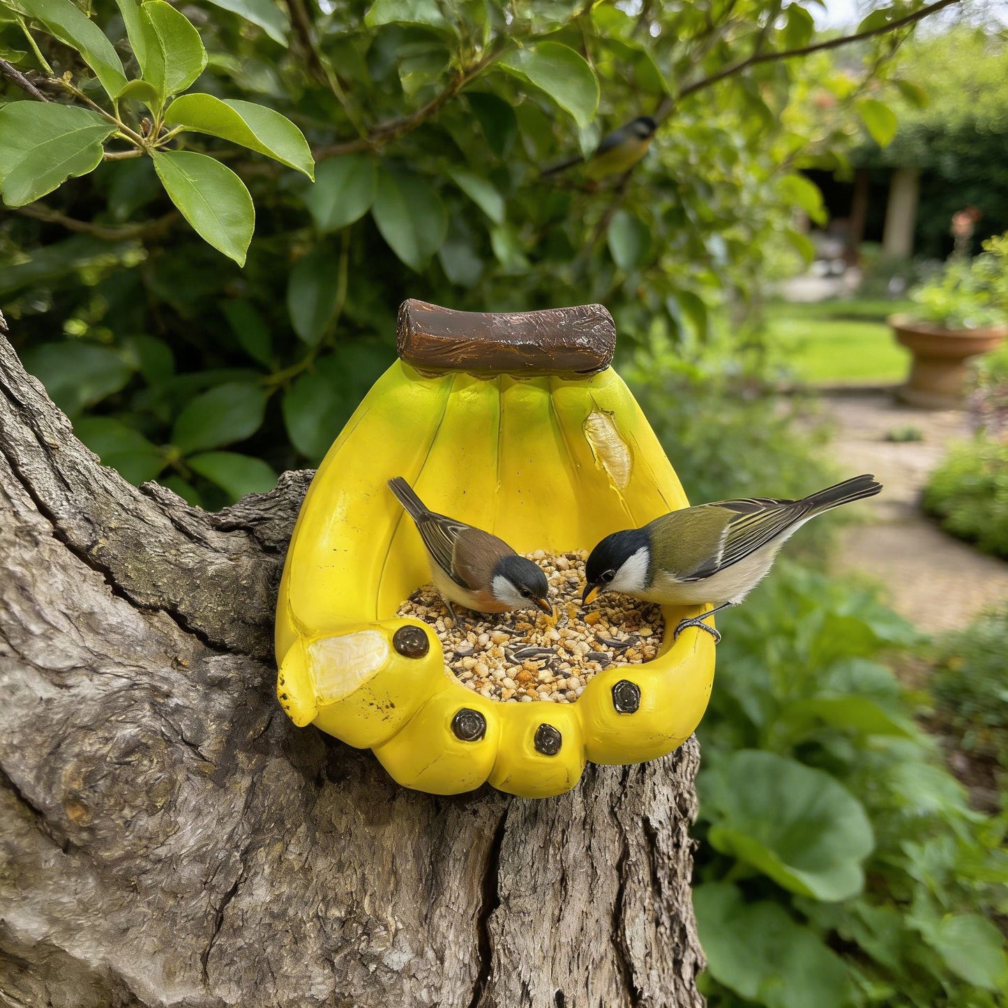 # Banana-Shaped Resin Bird Feeder Ornament