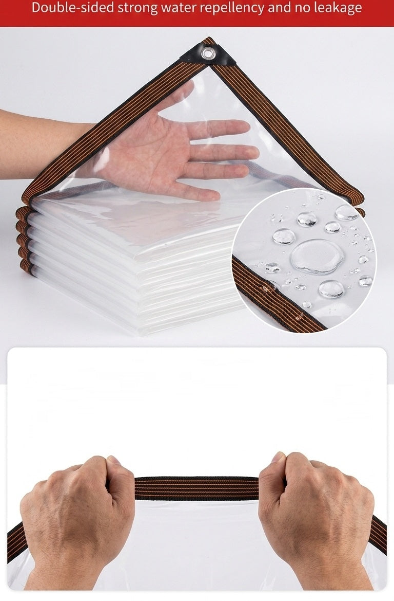 # Thickened Perforated Transparent PE Rainproof Fabric
