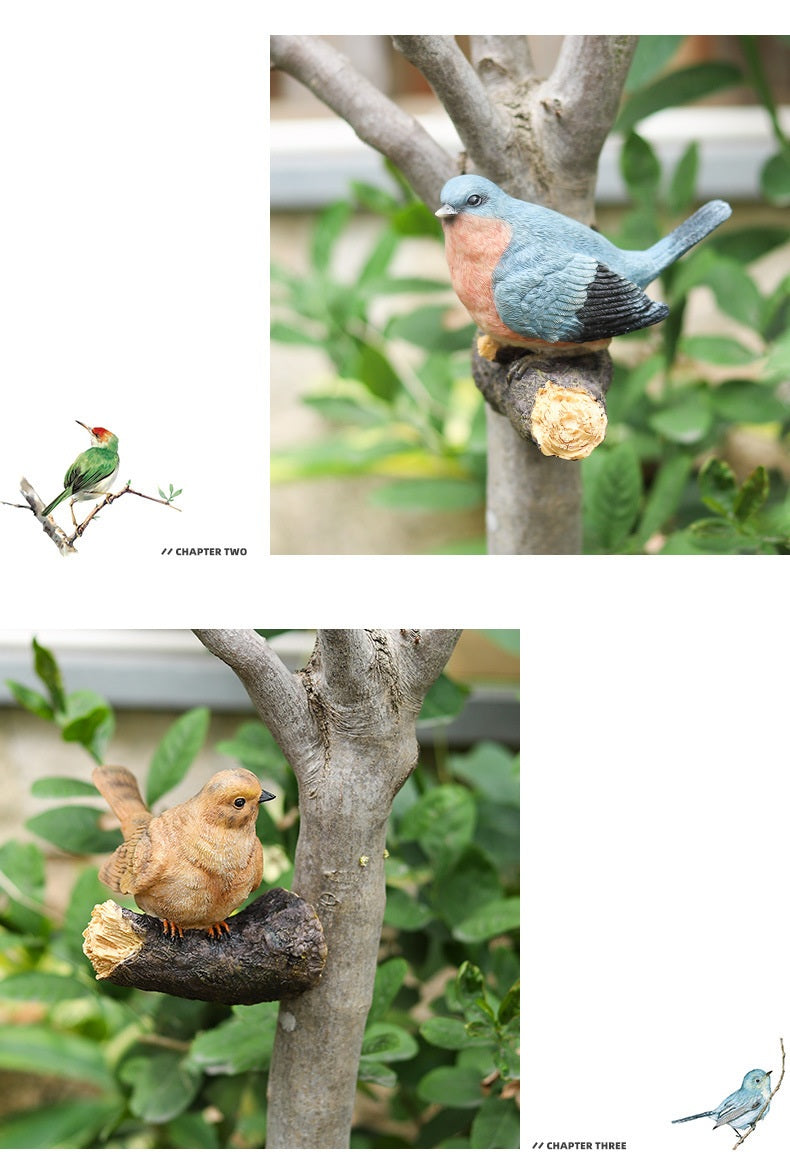 Simulated Bird Resin Garden Ornament