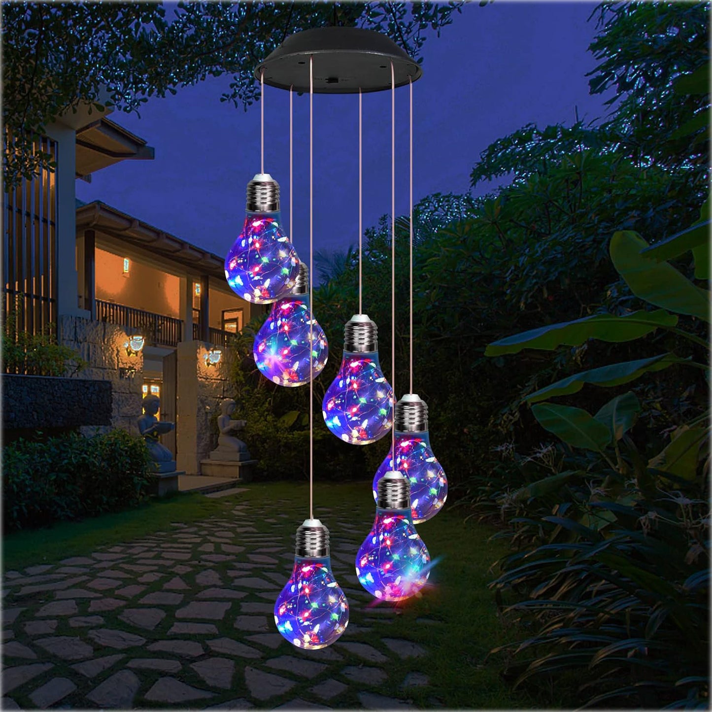 Solar Bulb Wind Chime Garden Light