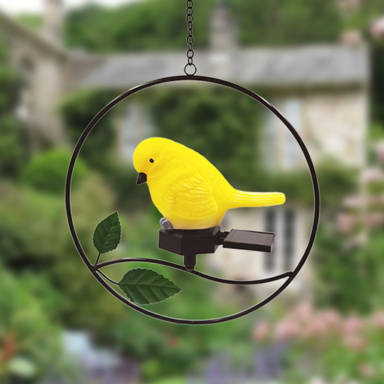 Solar-Powered Wrought Iron Hanging Garden Light